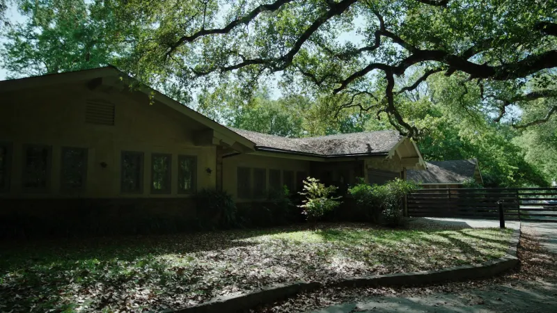 Decatur craftsman beneath old oak trees with freshly installed black seamless gutters — Decatur, GA